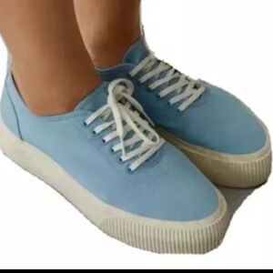 EVERLANE FOREVER PLATFORM WOMENS SNEAKERS SIZE 6 1/2 BLUE